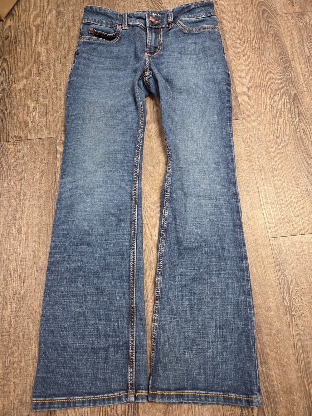 Wrangler Retro Mae Mid Rise Bootcut Jeans Dark Wash Western 28x28 Women's